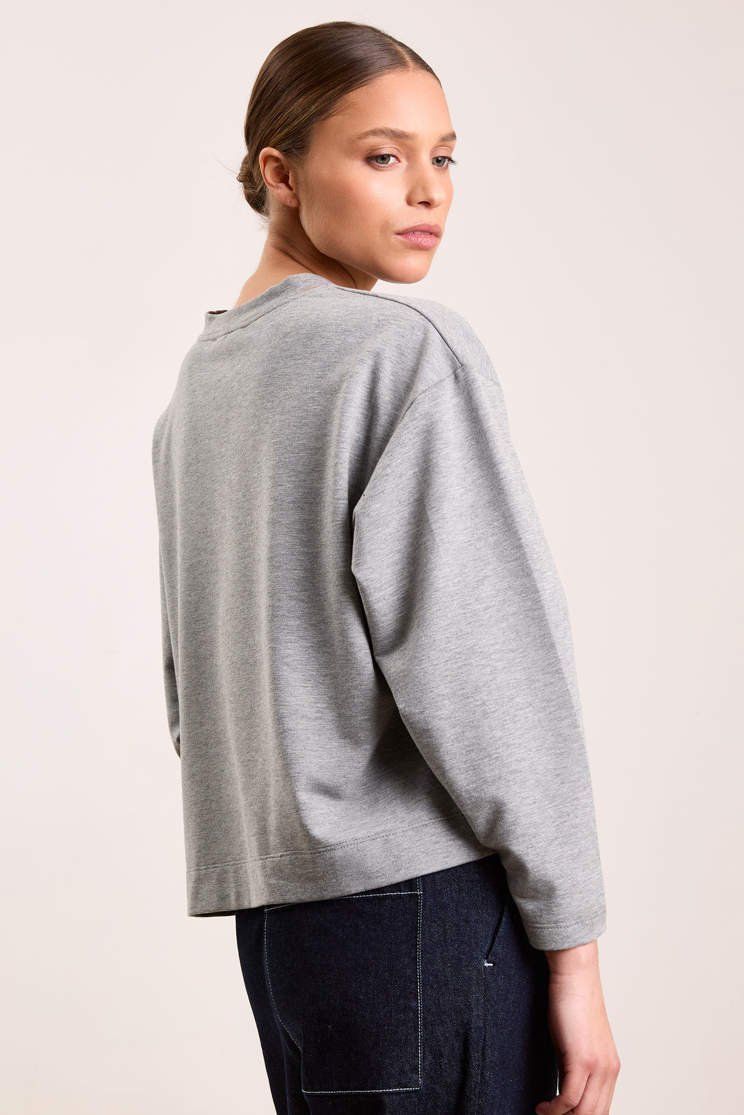 Lilly Light French Terry Mid Grey