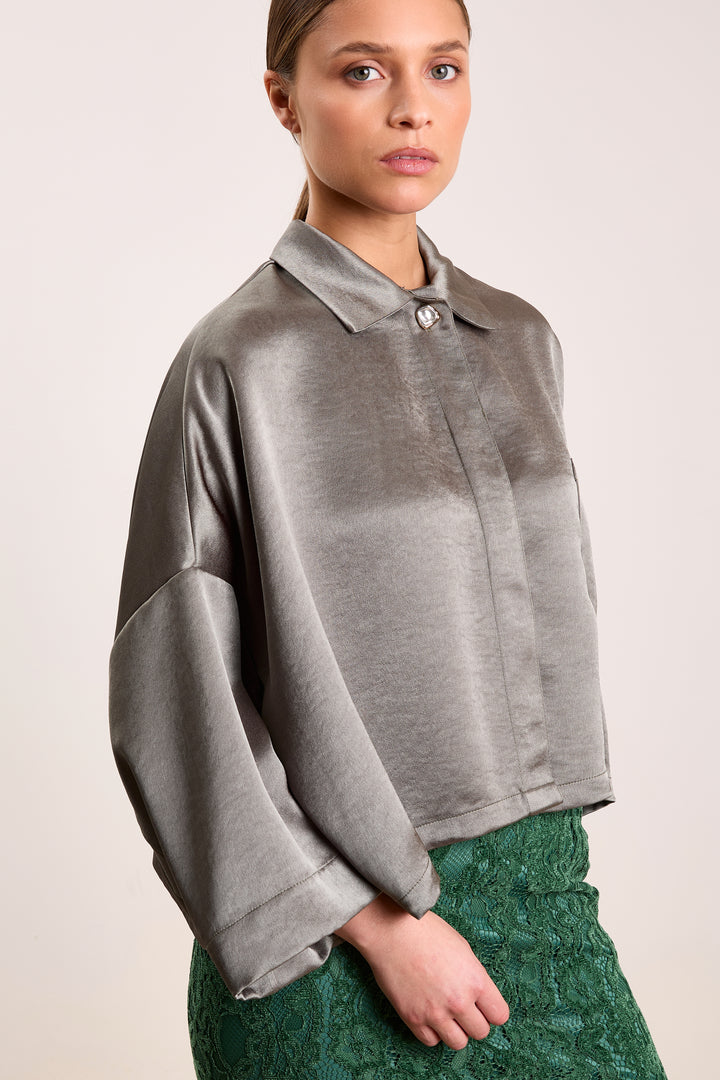 Yannick Brushed Uni Satin Dark Olive