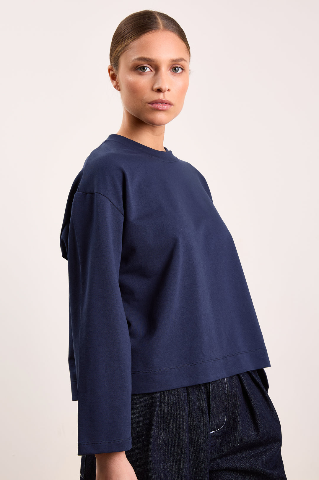 Lilly Light French Terry Navy