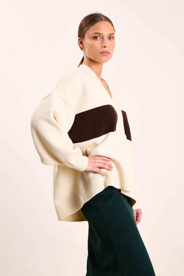 Mouche Wool Blend - Off White/Brown