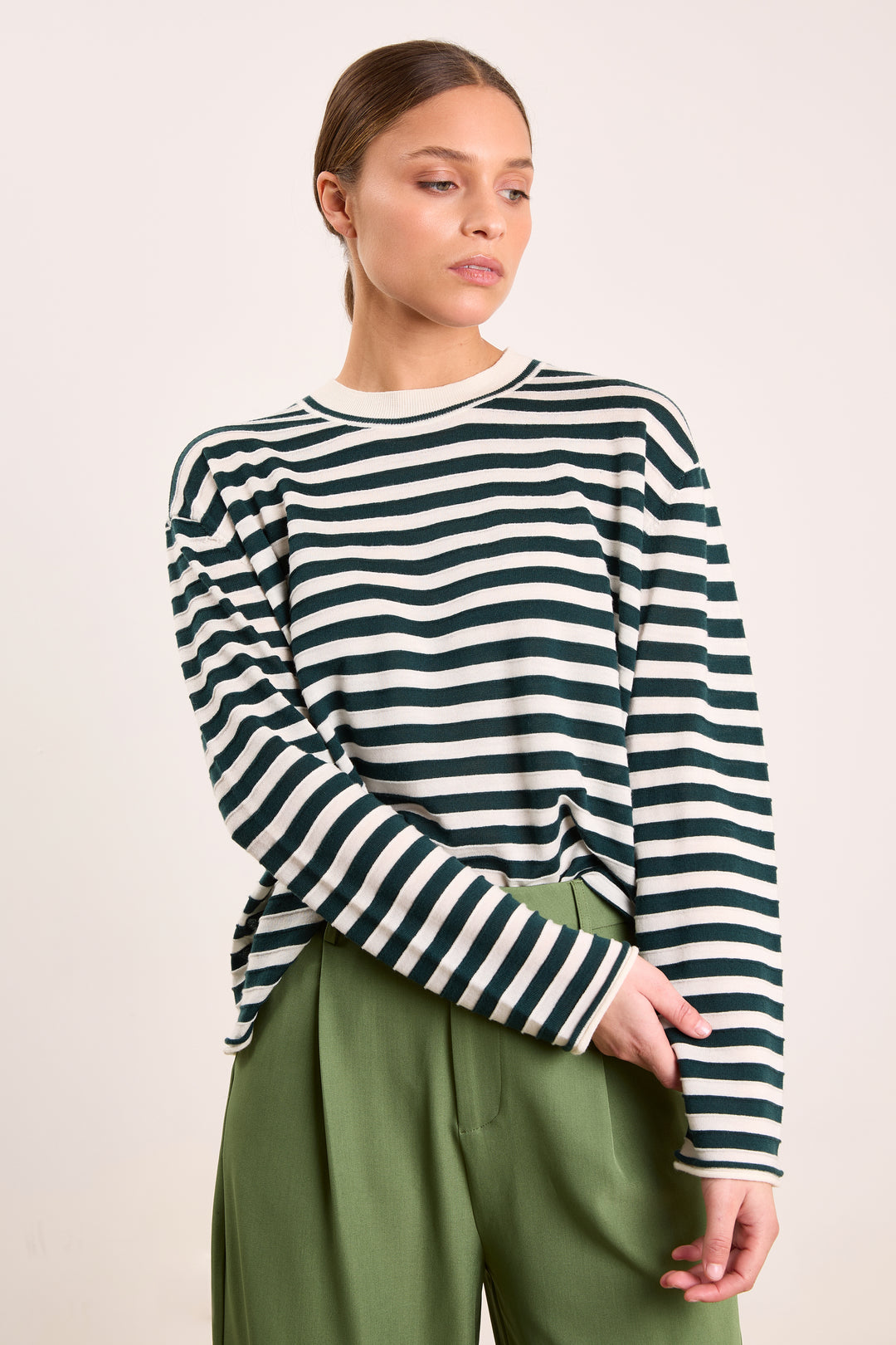 Sophia Merino Wool Off White/Pine