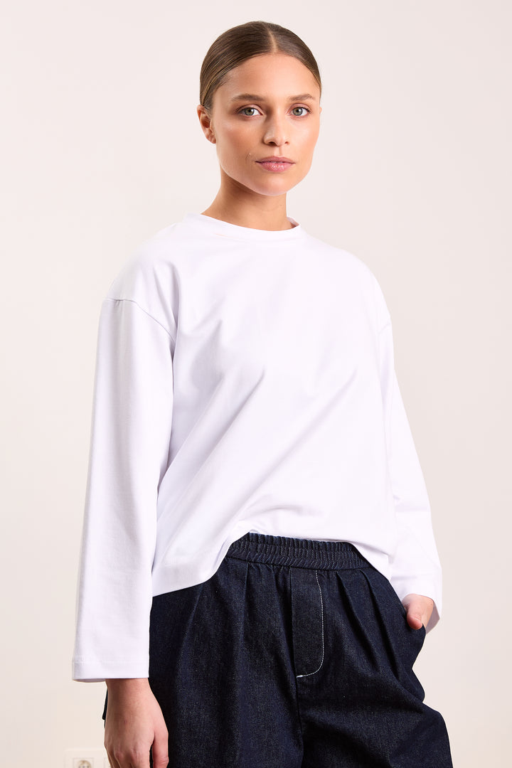 Lilly Light French Terry White