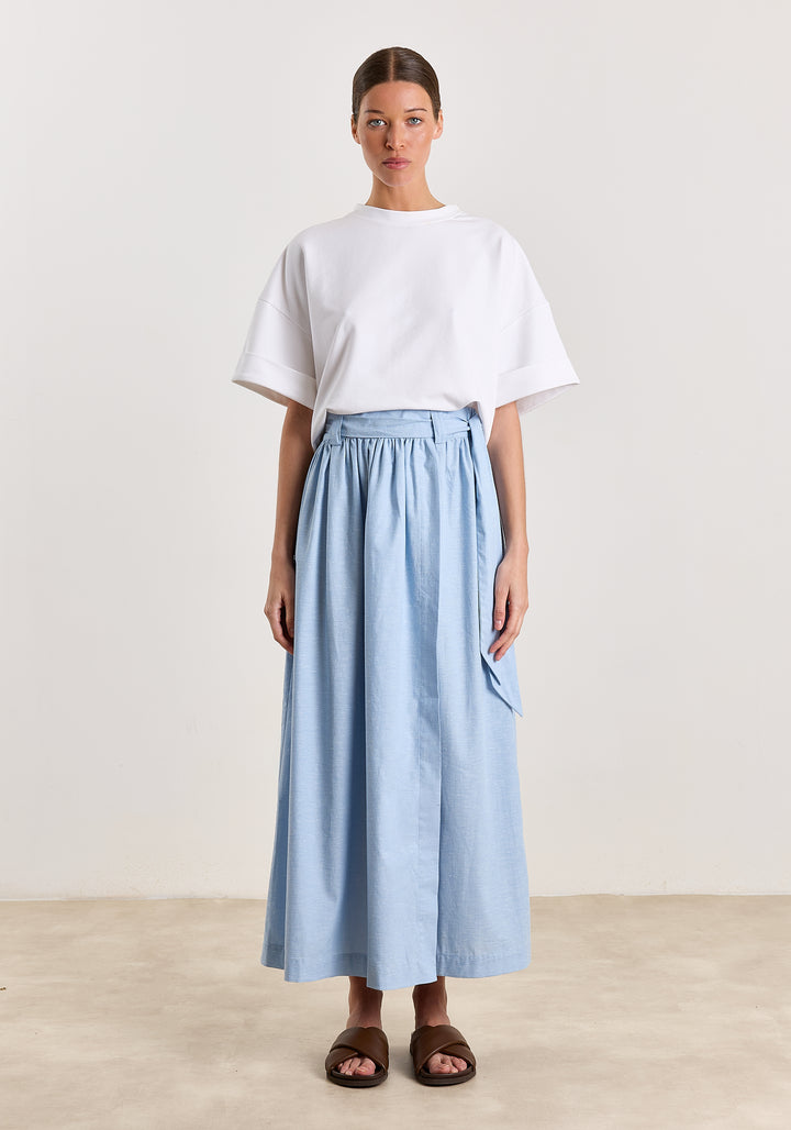 Myra Uni Bouclé Shirting Light Blue