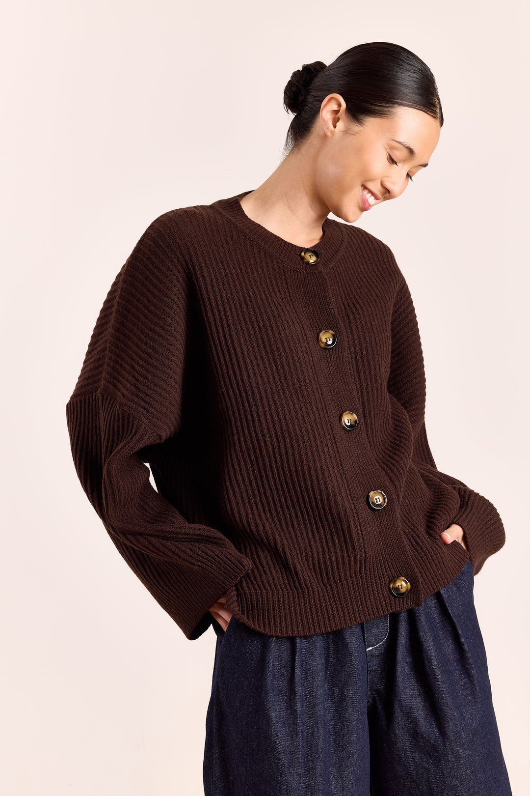 Peppa Wool Blend - Rib Brown