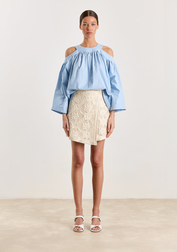 Frances Flower Macramé Off White