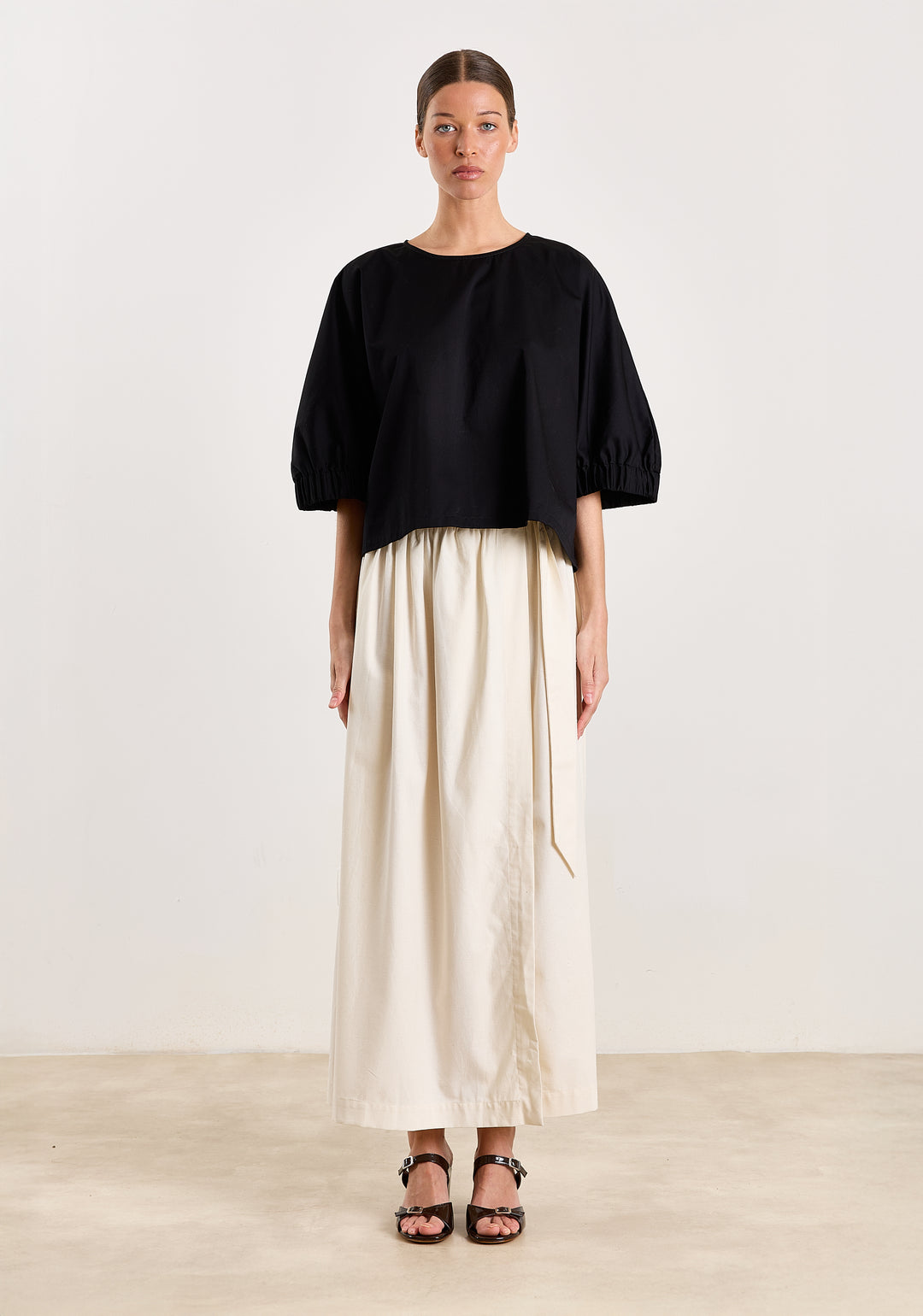 Myra Uni Bouclé Shirting Off White