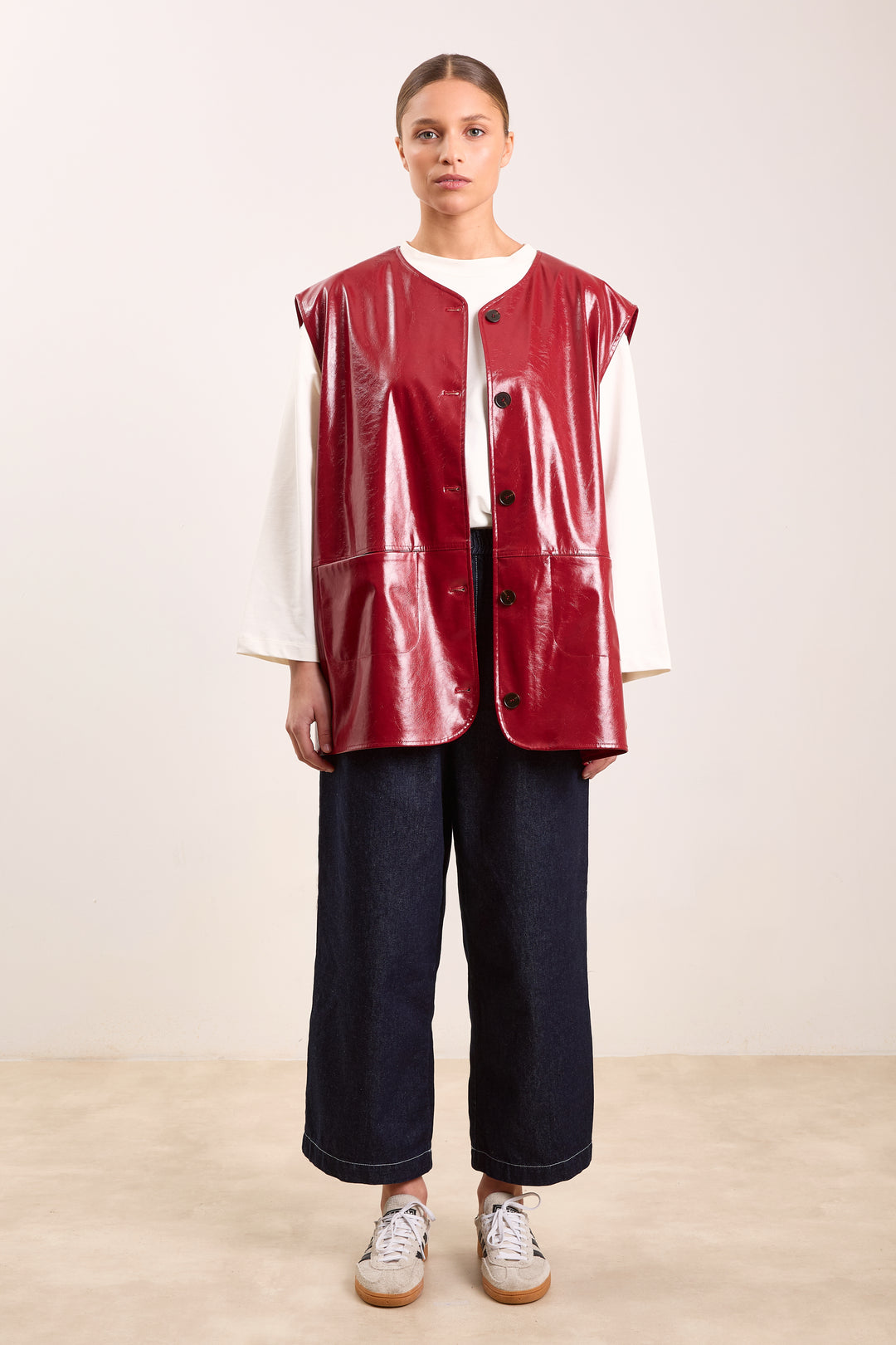 Tiany Shiny Coating Raspberry Red