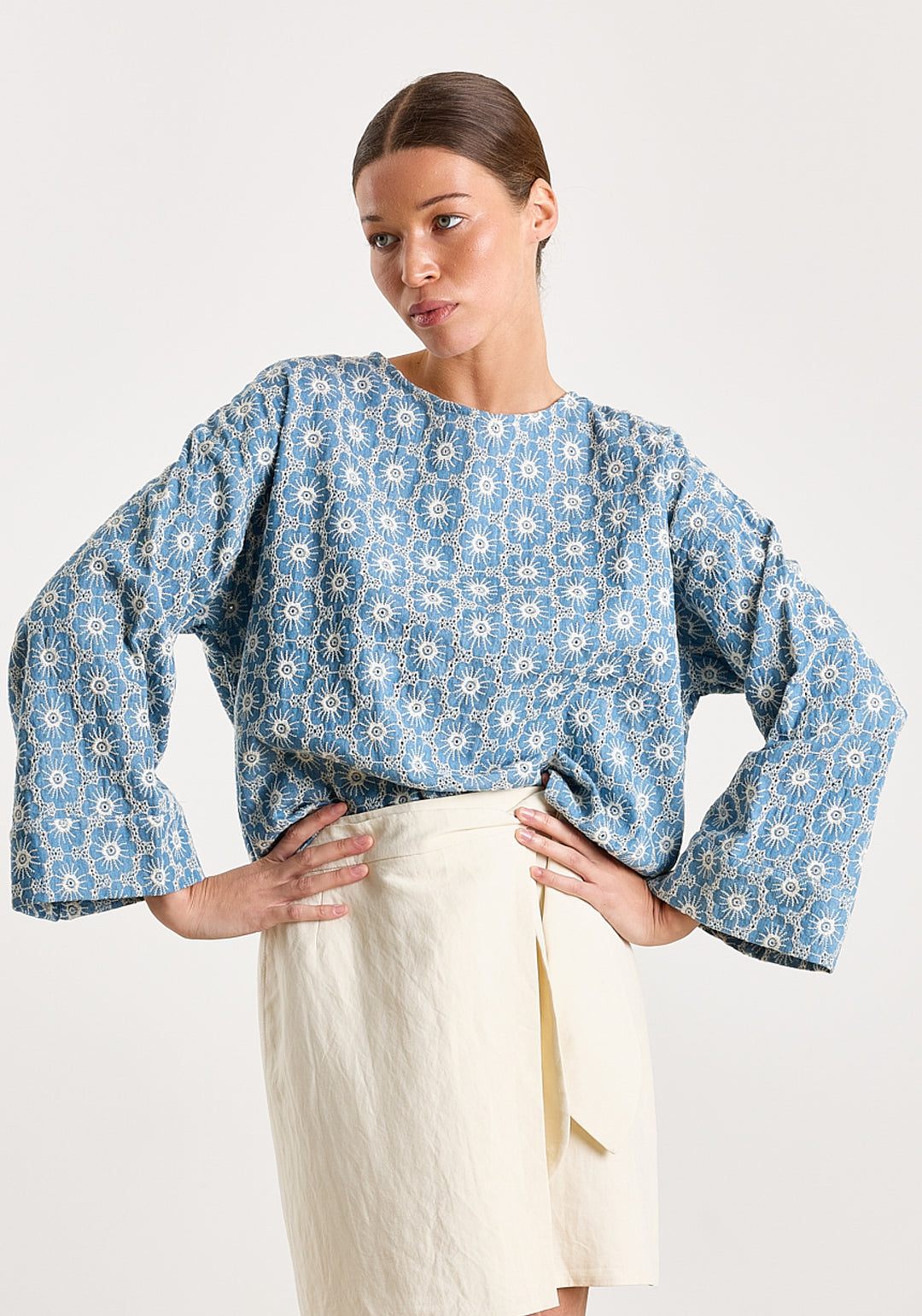 Carolina Denim Flower Blue