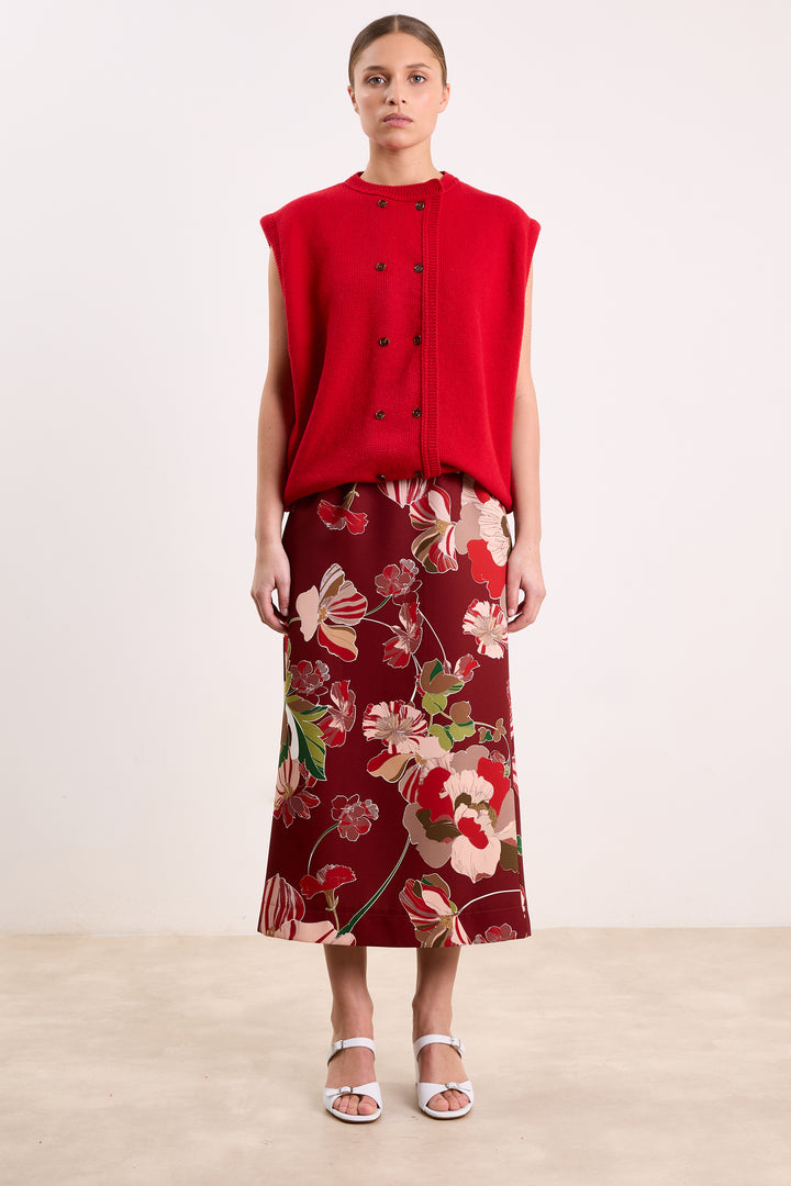 Eloise Botanical Flower Burgundy