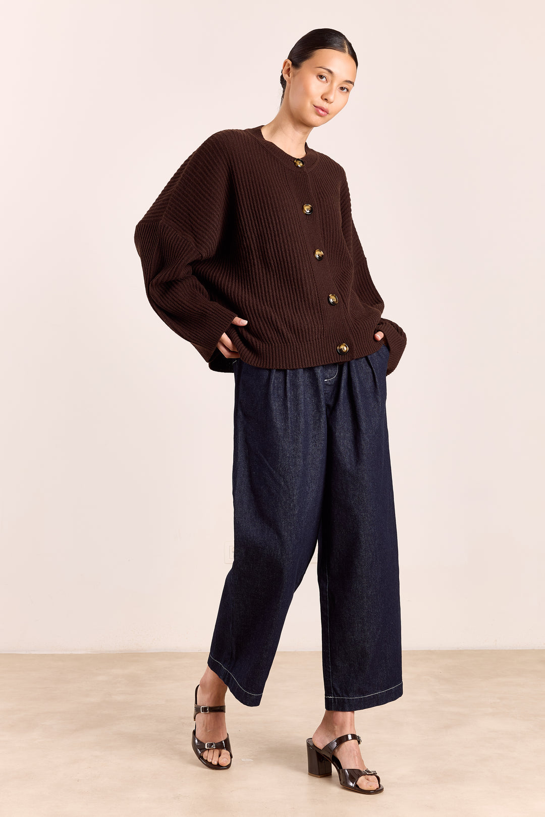 Peppa Wool Blend - Rib Brown