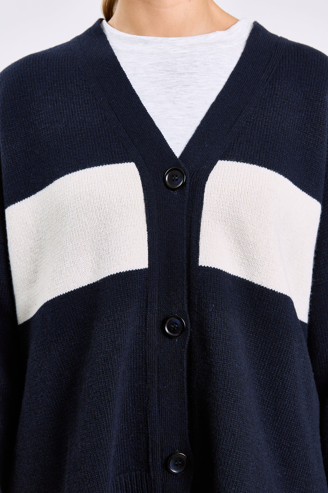 Mouche Wool Blend - Navy/Off White