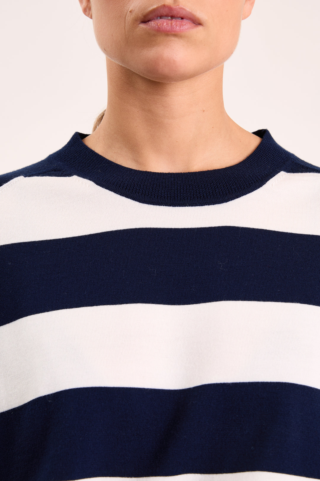 Sasha Merino Wool Navy/Off White