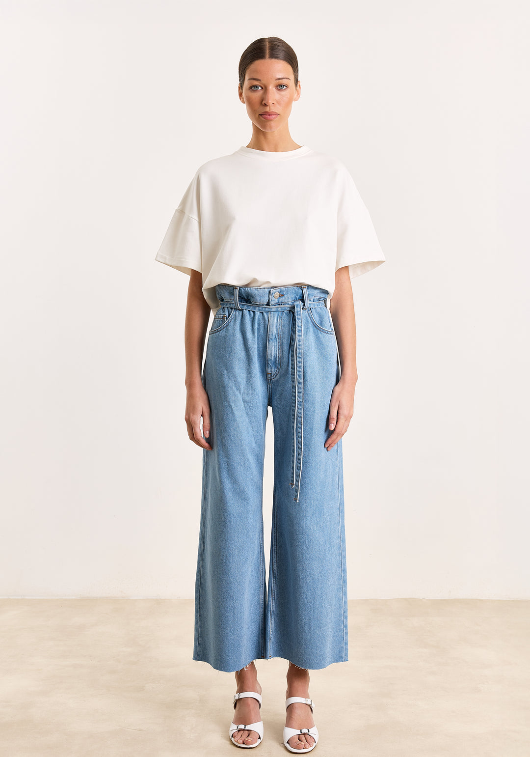 Mich Cotton Stretch Off White