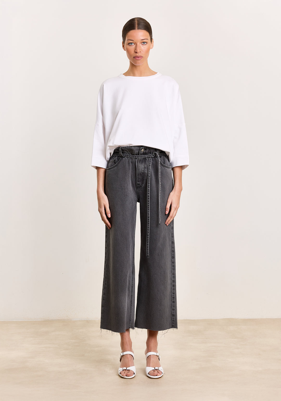 Madeline Cotton Stretch White