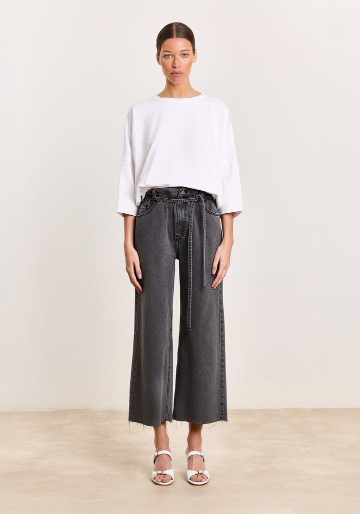 Madeline Cotton Stretch White