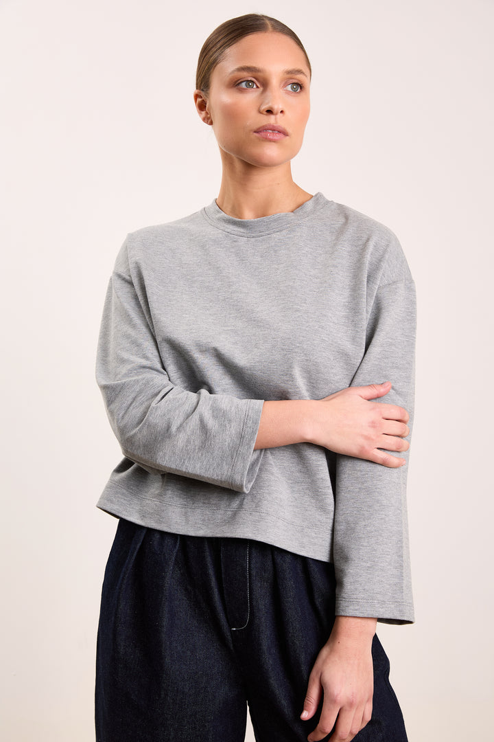 Lilly Light French Terry Mid Grey