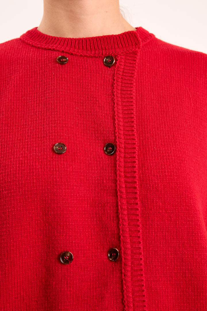 Max Wool Blend - Non Rib Red