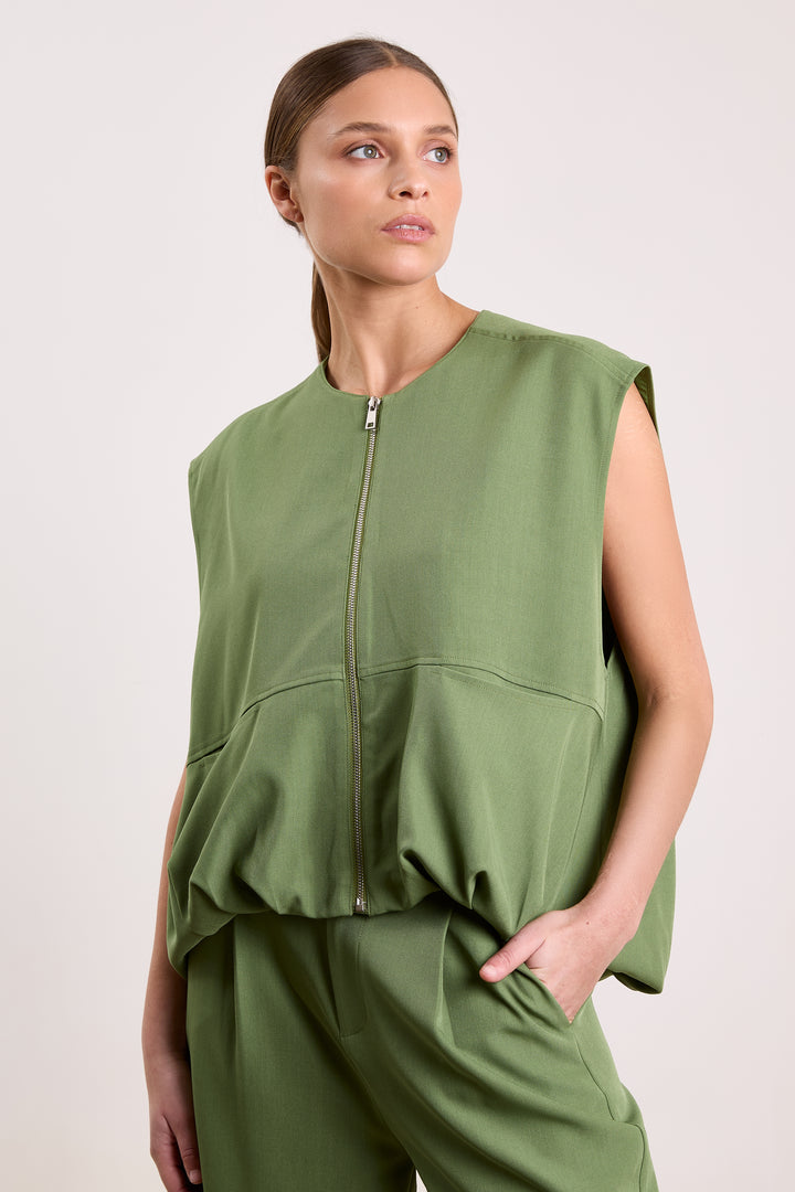 Theodora Uni Suiting Basil