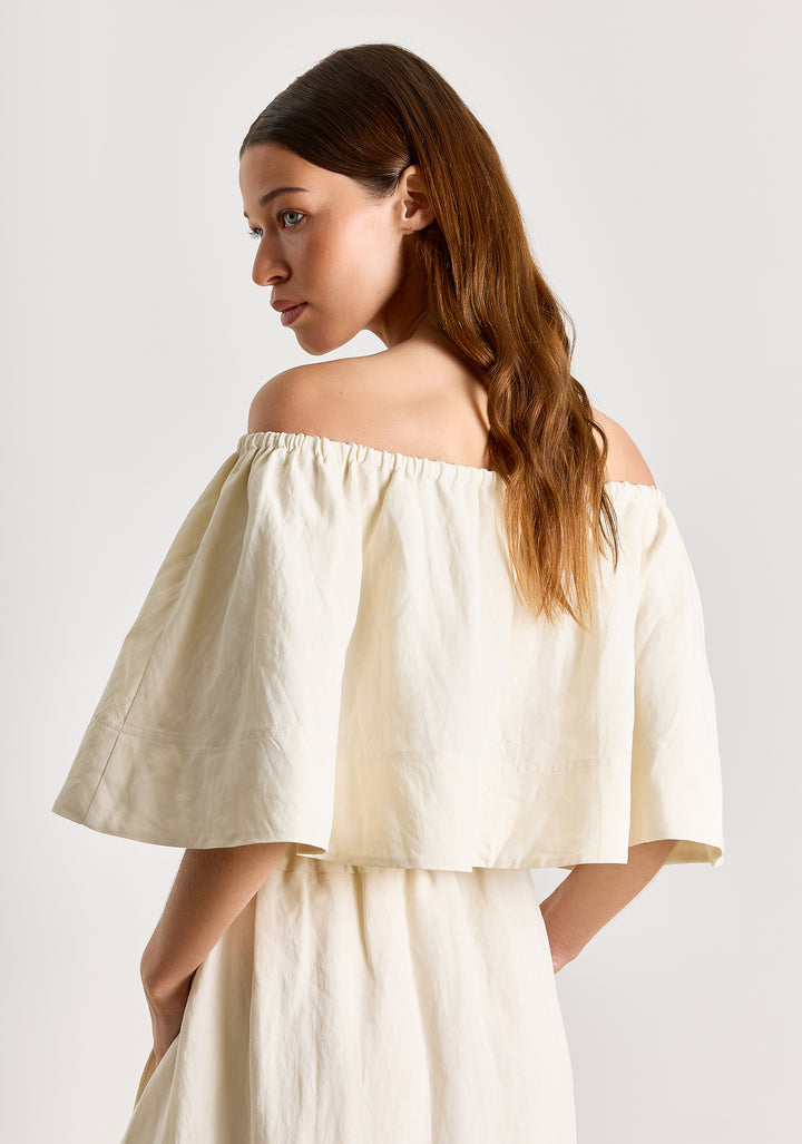 Gaelle Summer Linen Blend Off White