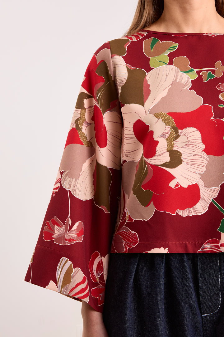 Margot Botanical Flower Burgundy