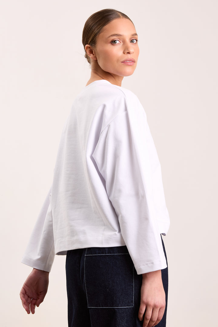 Lilly Light French Terry White