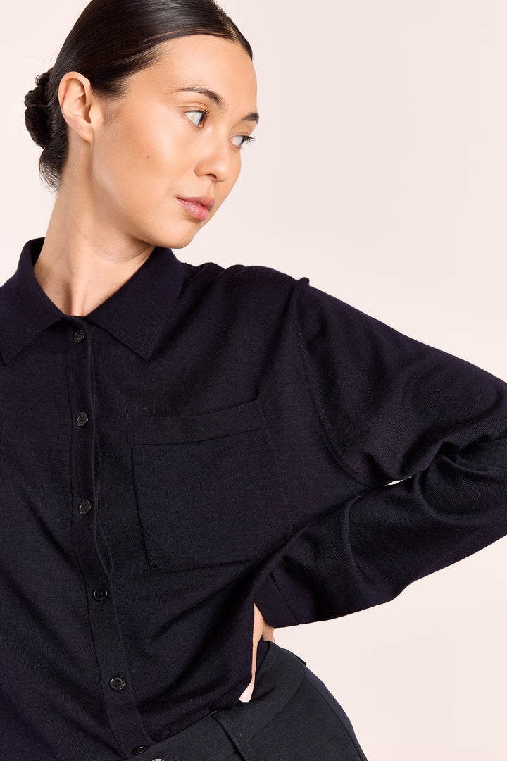 Stevie Merino Wool Navy