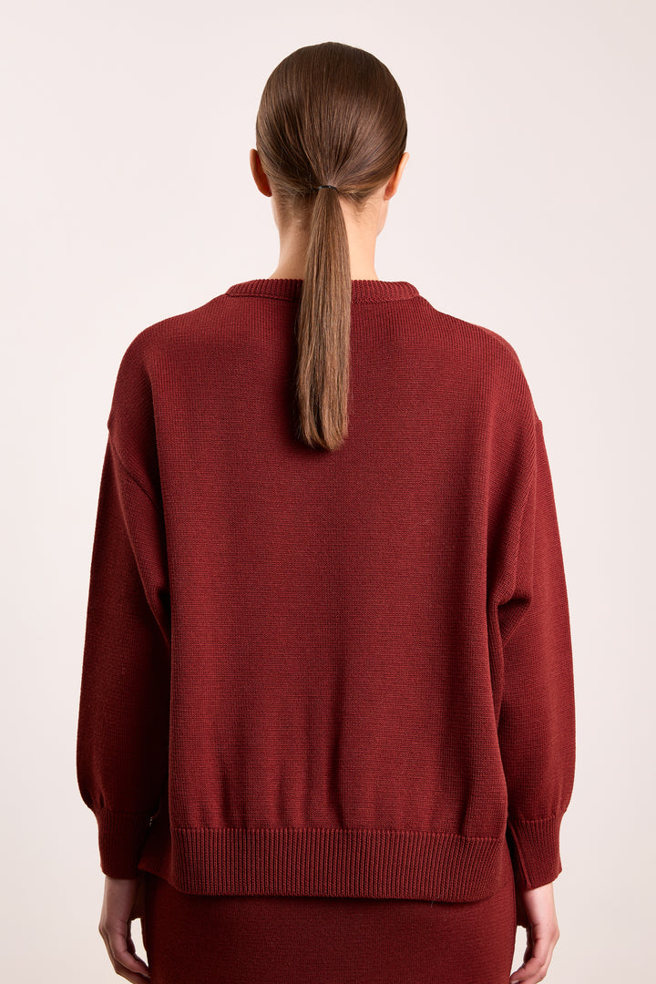 Loua Basic Knit Rust