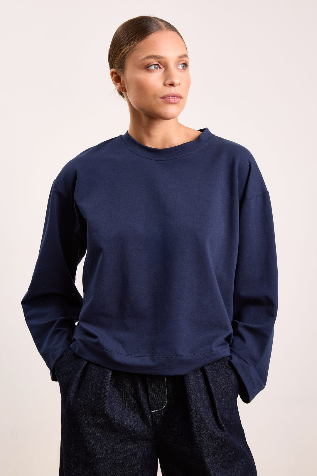 Lilly Light French Terry Navy