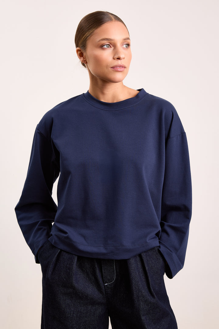 Lilly Light French Terry Navy