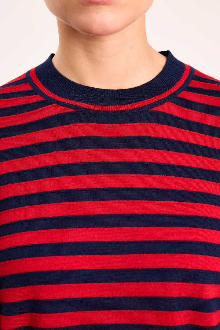 Sophia Merino Wool Navy/Red