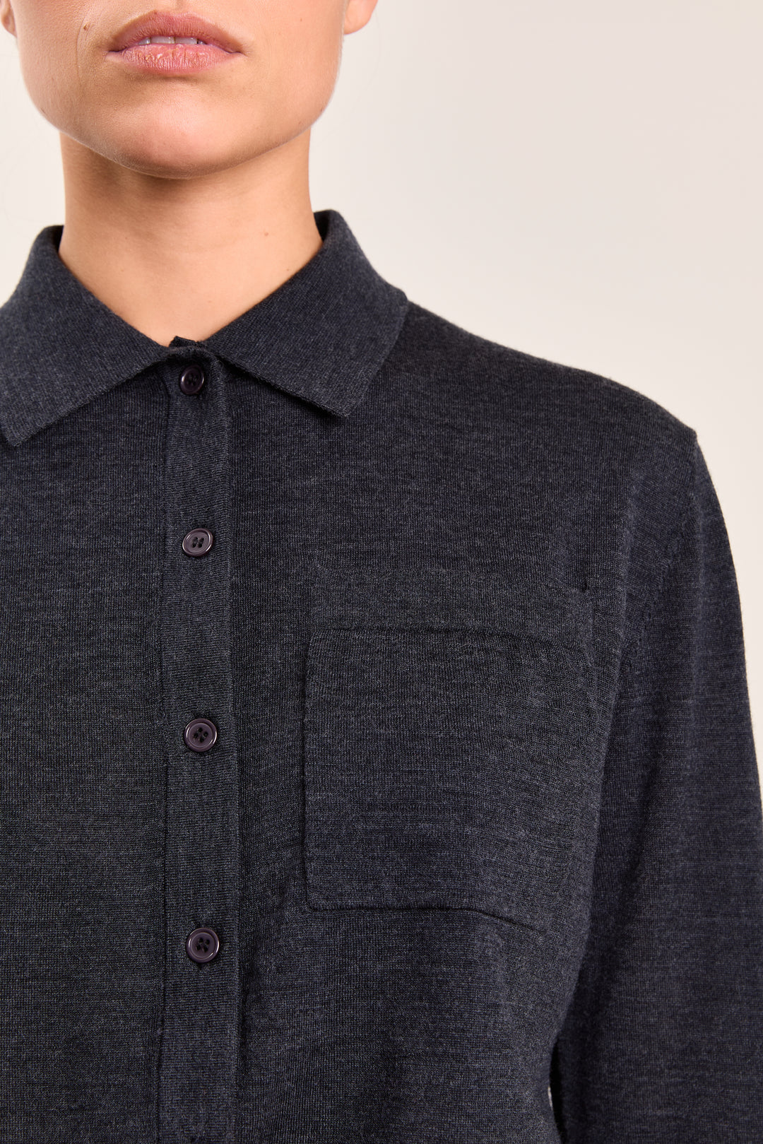 Stevie Merino Wool Dark Grey