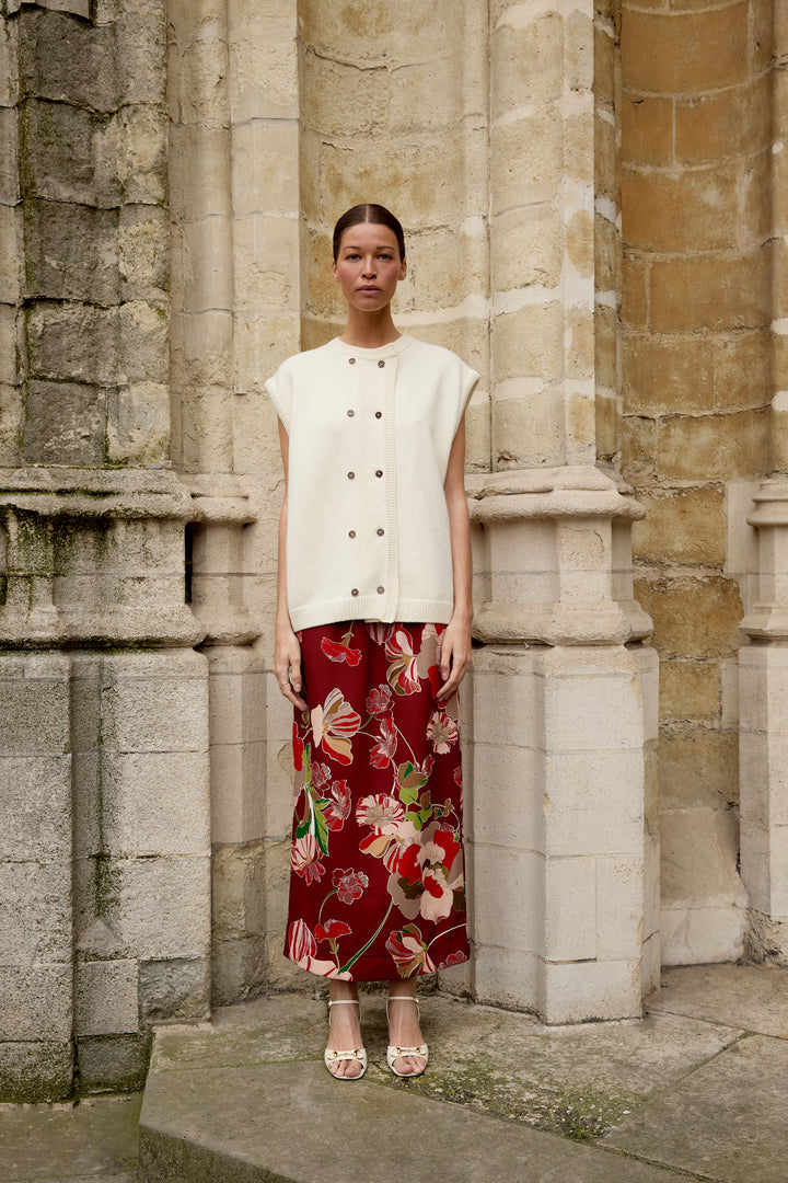 Eloise Botanical Flower Burgundy