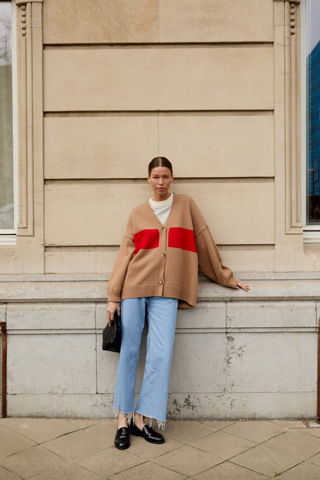 Mouche Wool Blend - Camel/Red