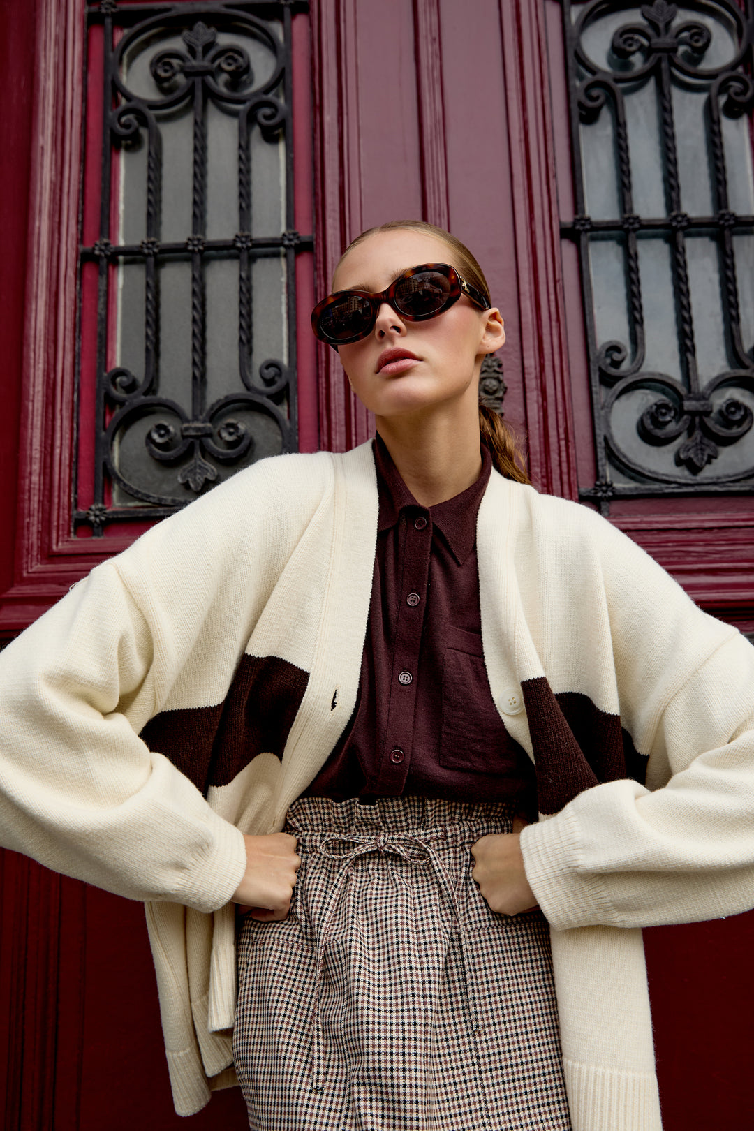 Mouche Wool Blend - Off White/Brown