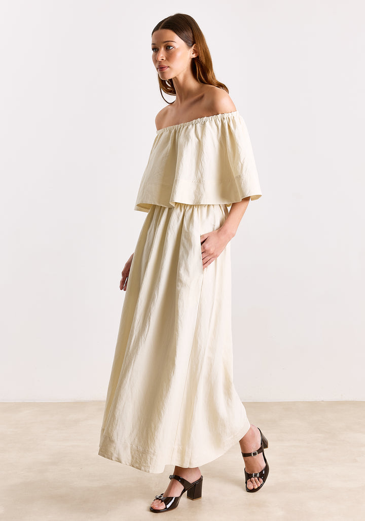 Gaelle Summer Linen Blend Off White