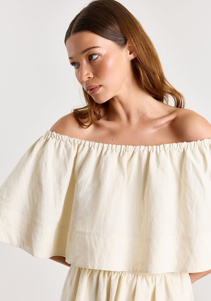 Gaelle Summer Linen Blend Off White
