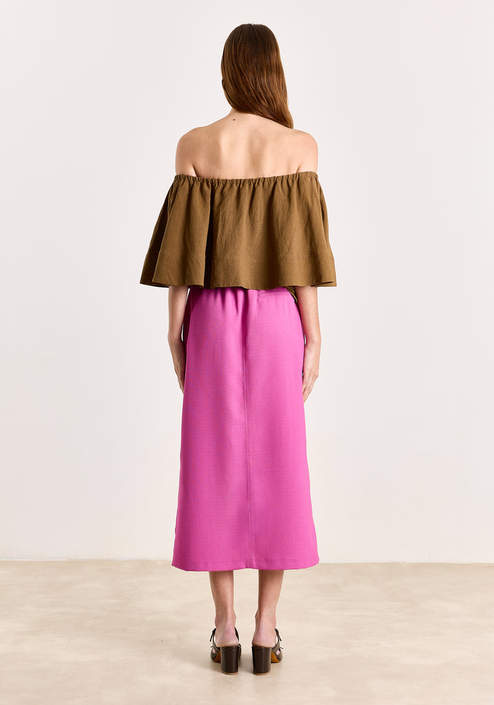 Gaelle Summer Linen Blend Brown