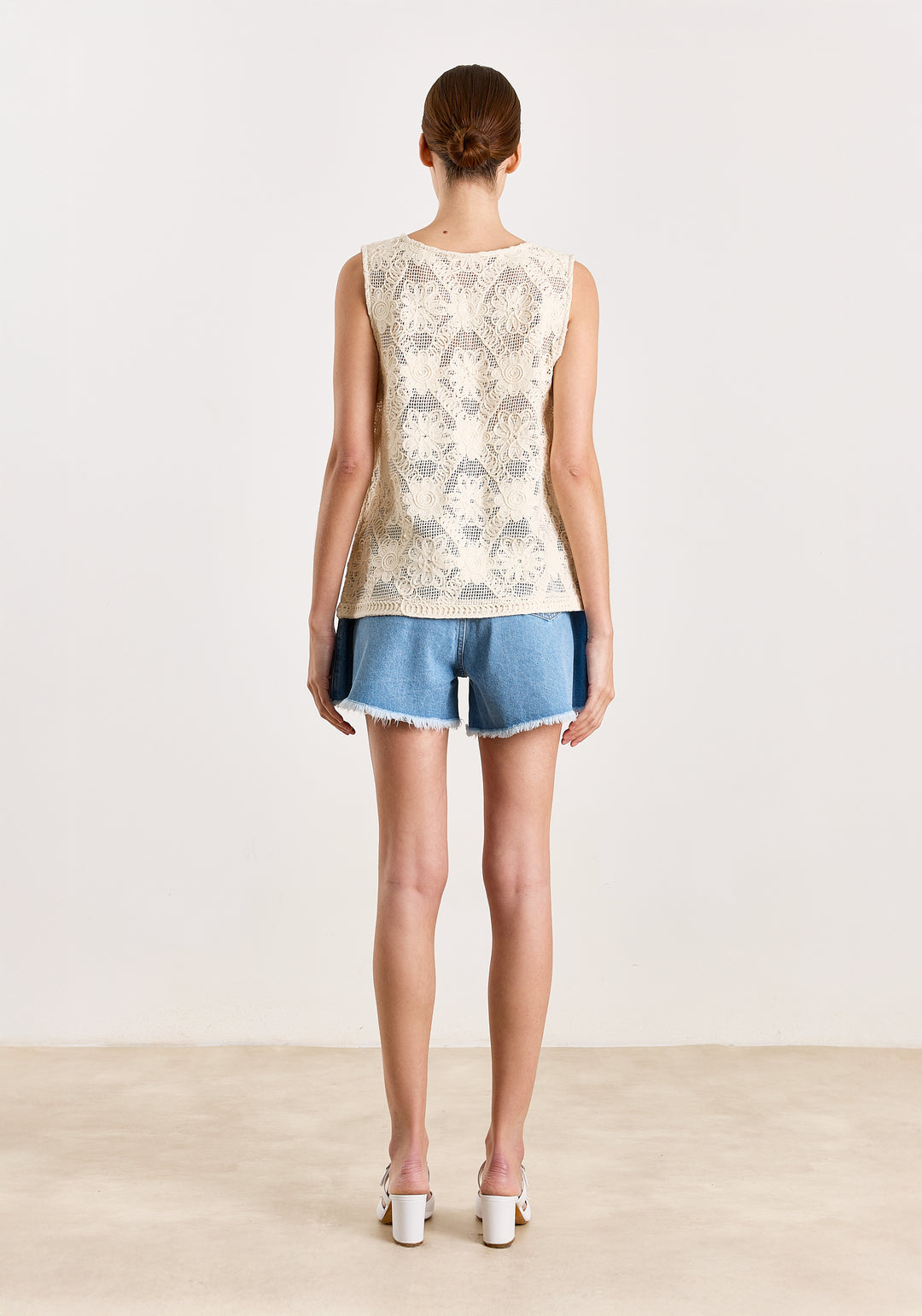 Charly Flower Macramé Off White