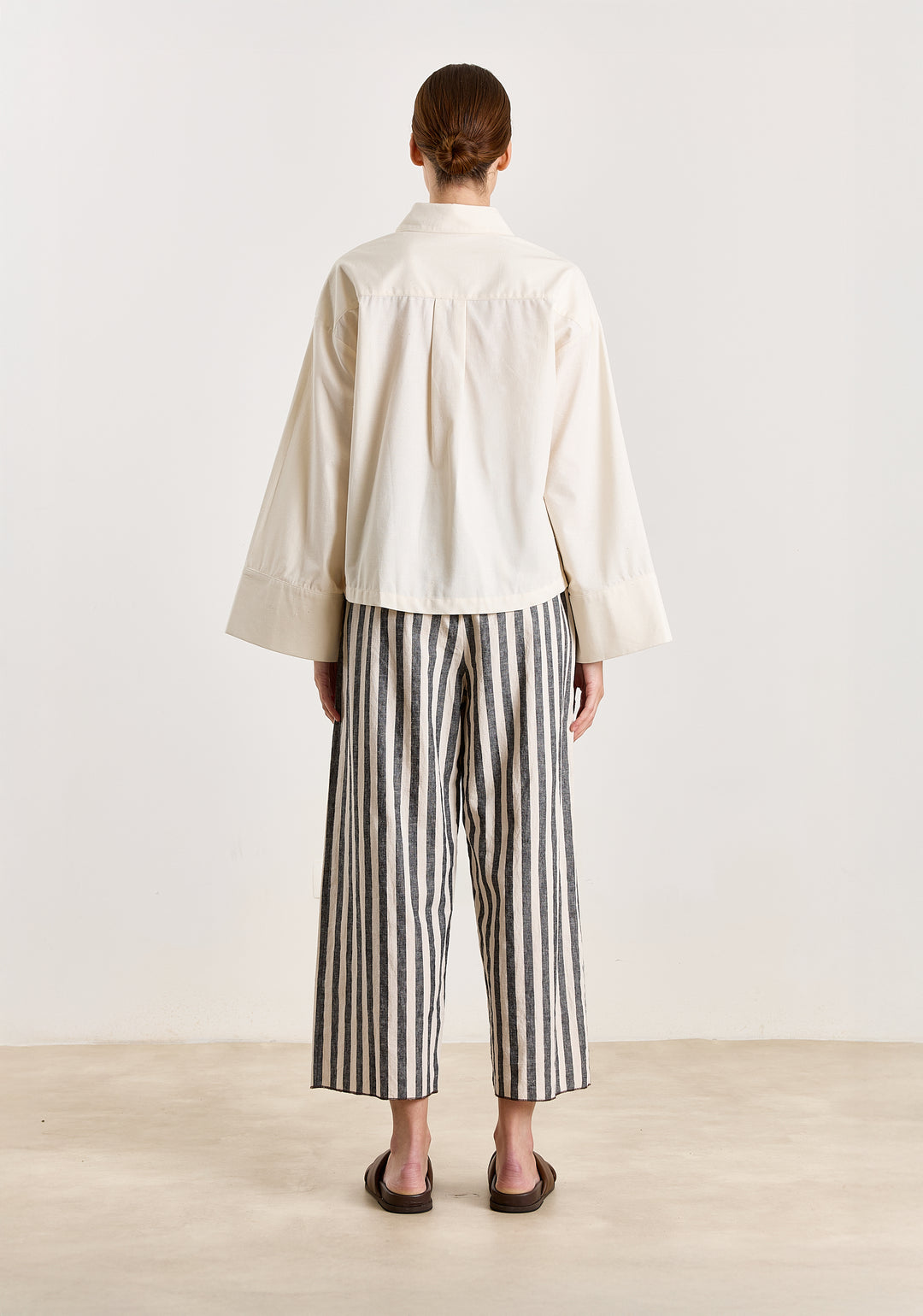 Sadé Cotton Linen Stripes Black/White