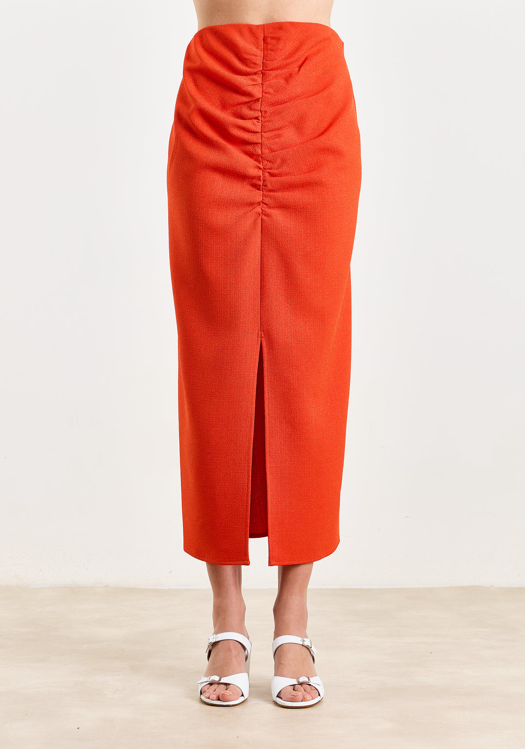 Josie Woven Bouclé Spicy Orange