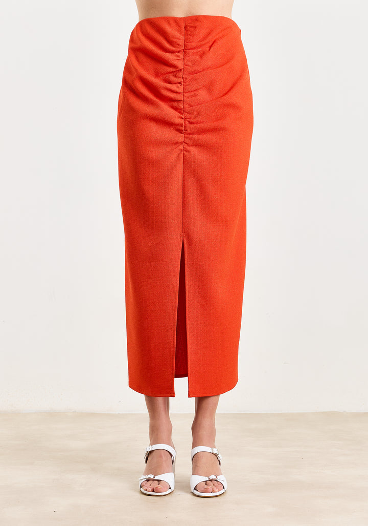 Josie Woven Bouclé Spicy Orange