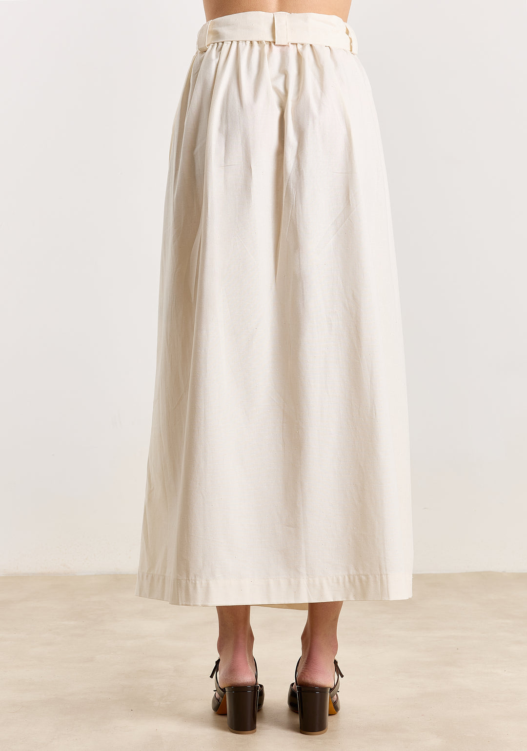 Myra Uni Bouclé Shirting Off White
