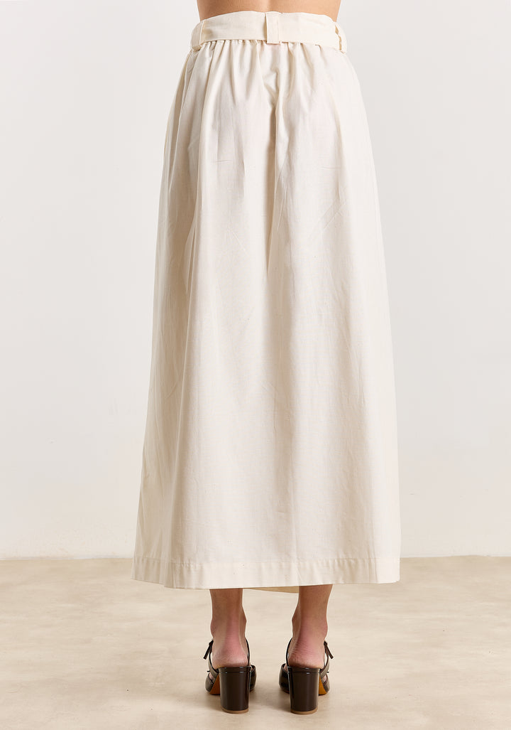 Myra Uni Bouclé Shirting Off White