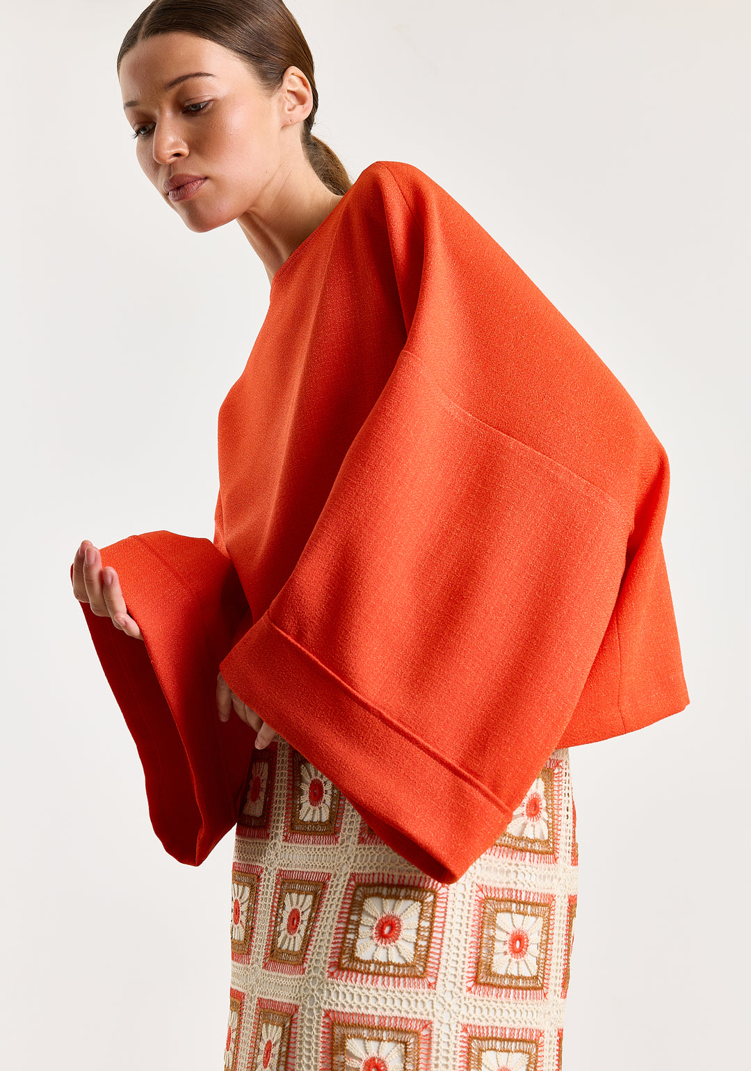 Lizanne Woven Bouclé Spicy Orange