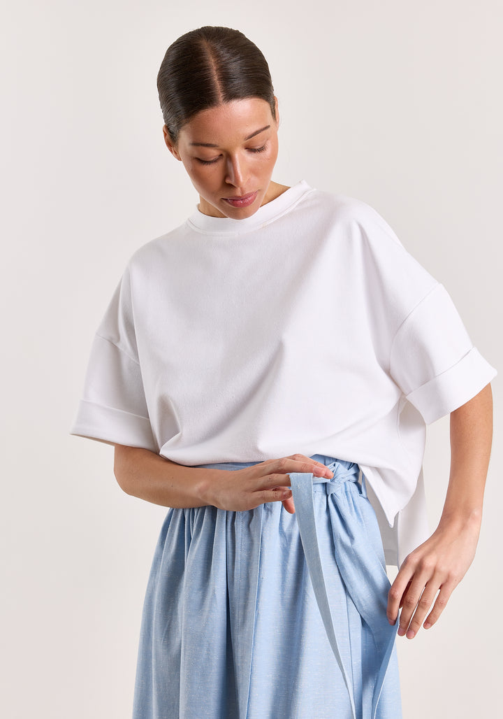 Myra Uni Bouclé Shirting Light Blue