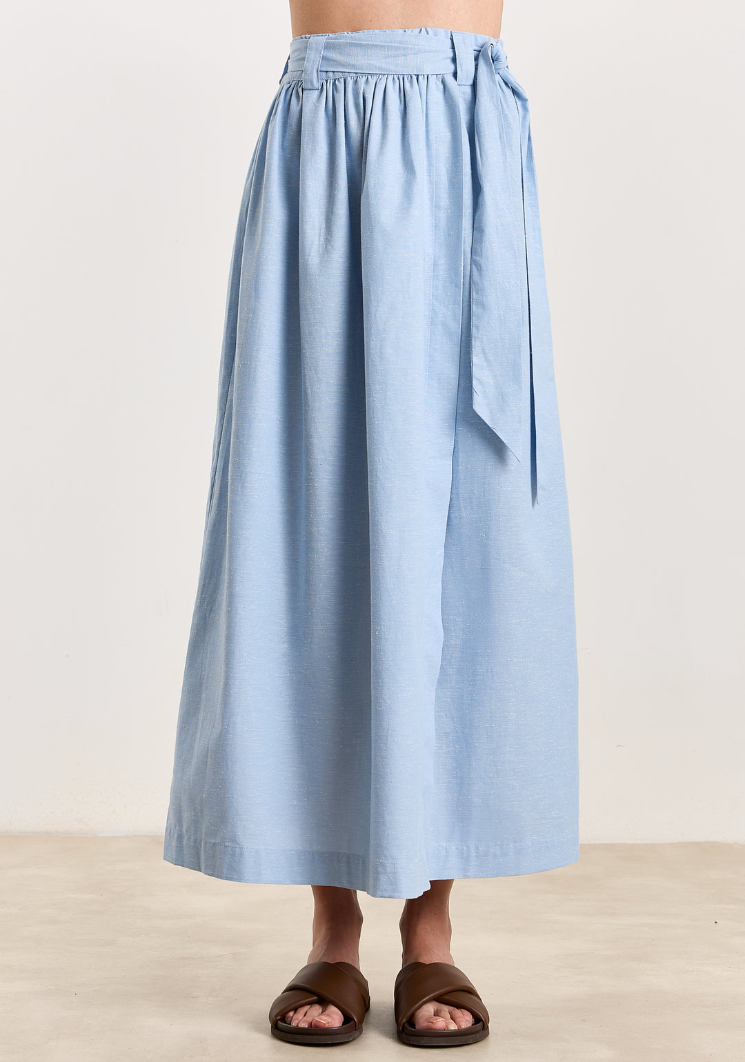 Myra Uni Bouclé Shirting Light Blue