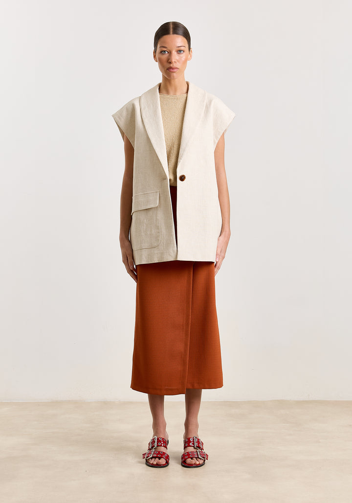 Janou Textured Uni Woven Rust