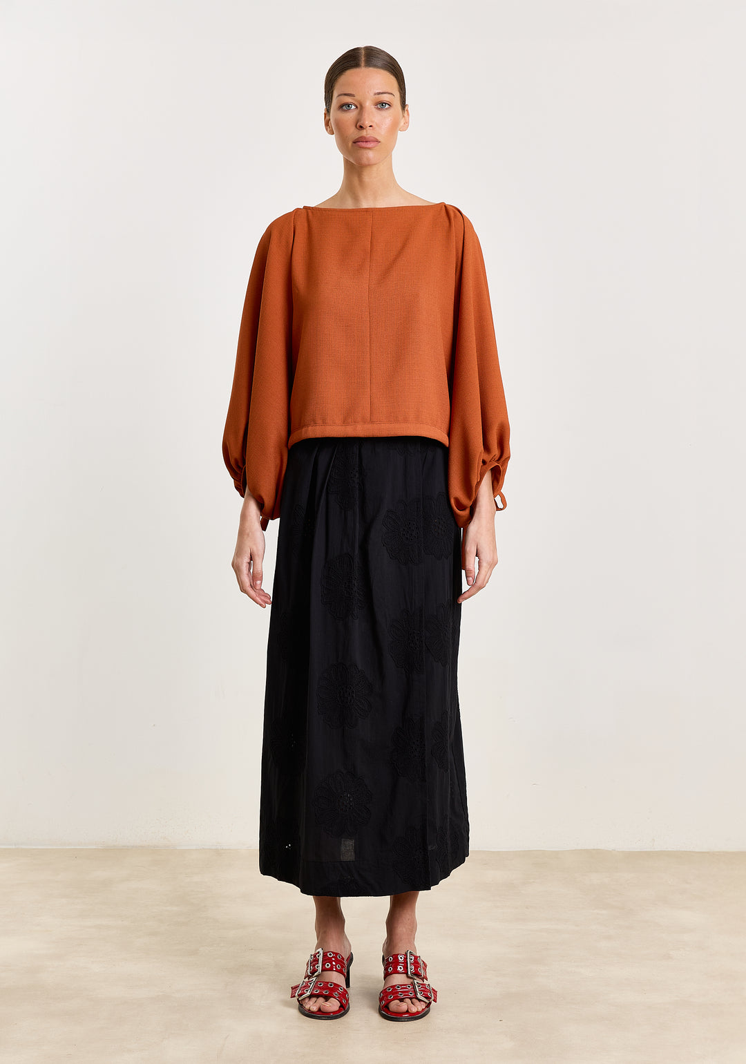 Rosie Textured Uni Woven Rust