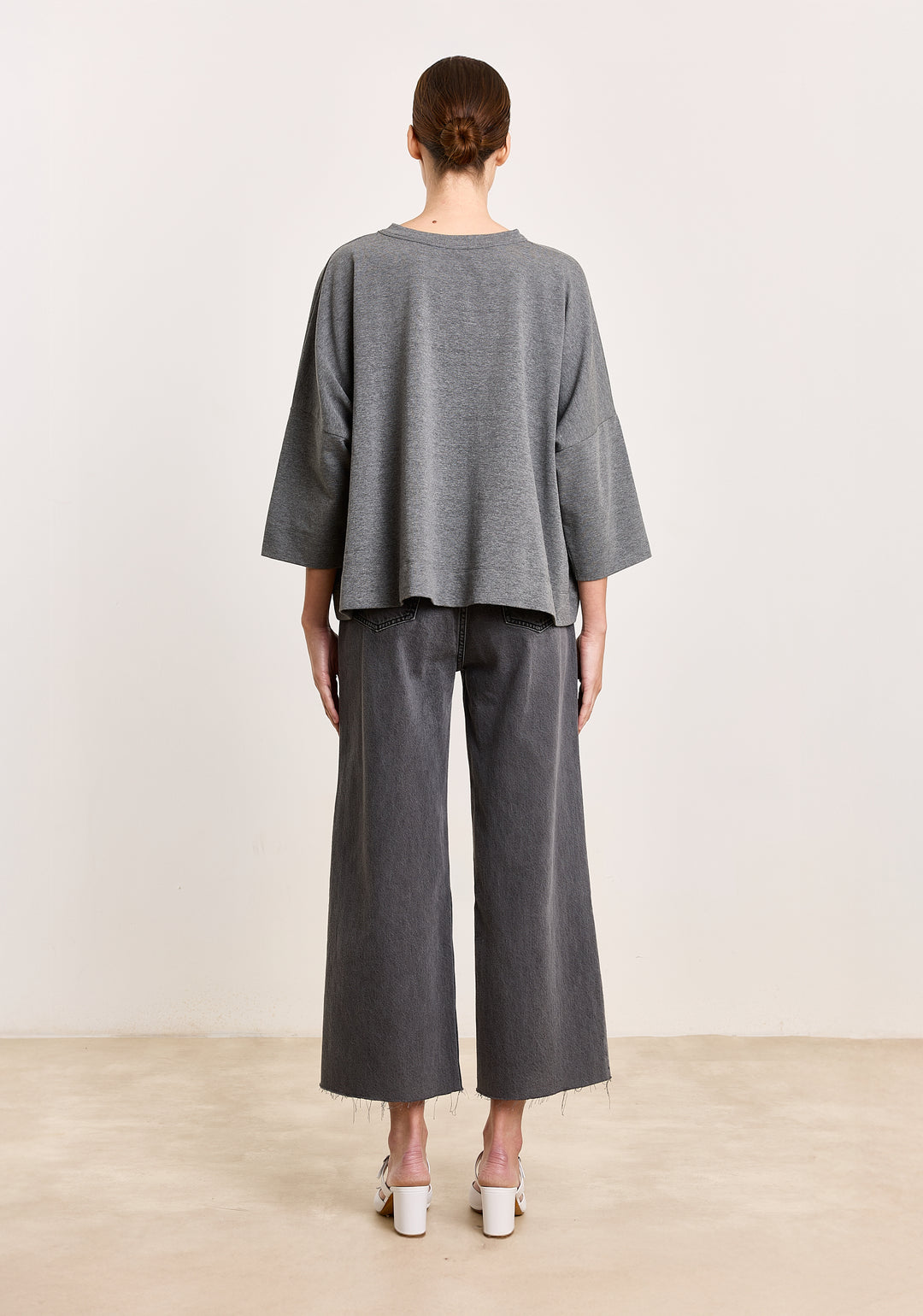 Madeline Cotton Stretch Mid Grey