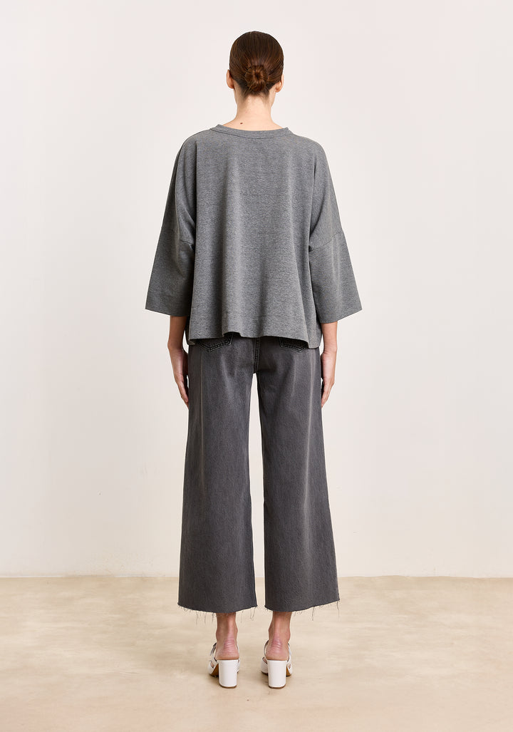 Madeline Cotton Stretch Mid Grey